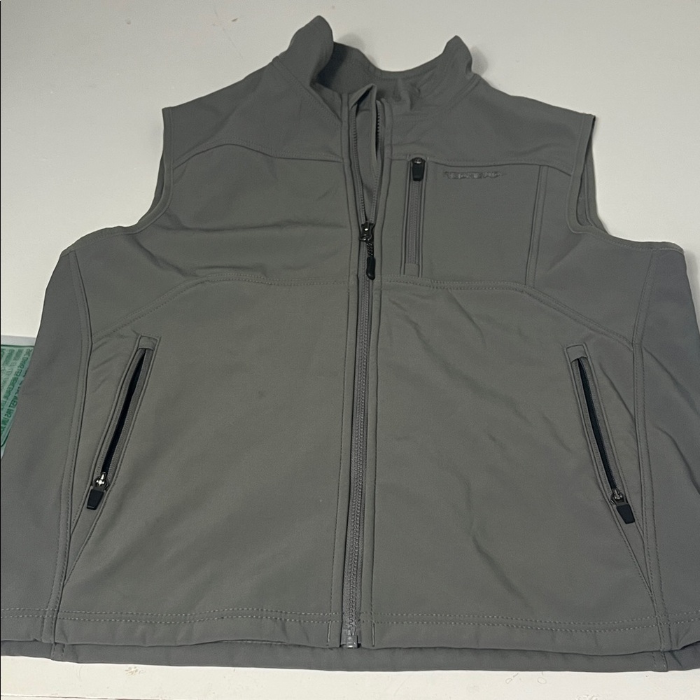 Red Head Brand Co Medium Gray Sleeveless Zip Up Outdoor Vest